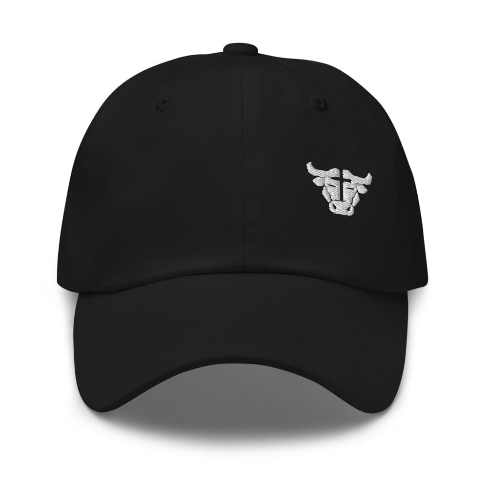 Off-Center Emblem Hat in Black